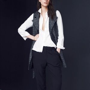 Madewell long cozy plaid vest